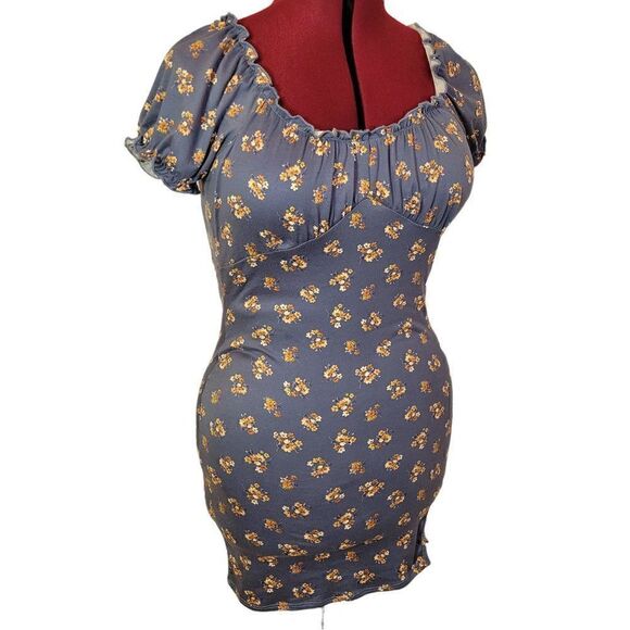Pie In The Sky Bodycon Peasant Mini Dress (Size L) - Picture 7 of 7